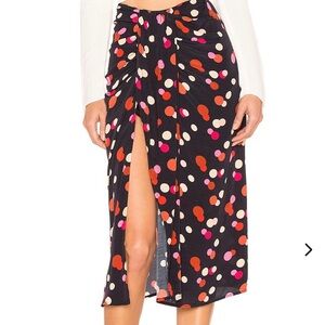 Lovers + Friends Navy Polka Dot Skirt